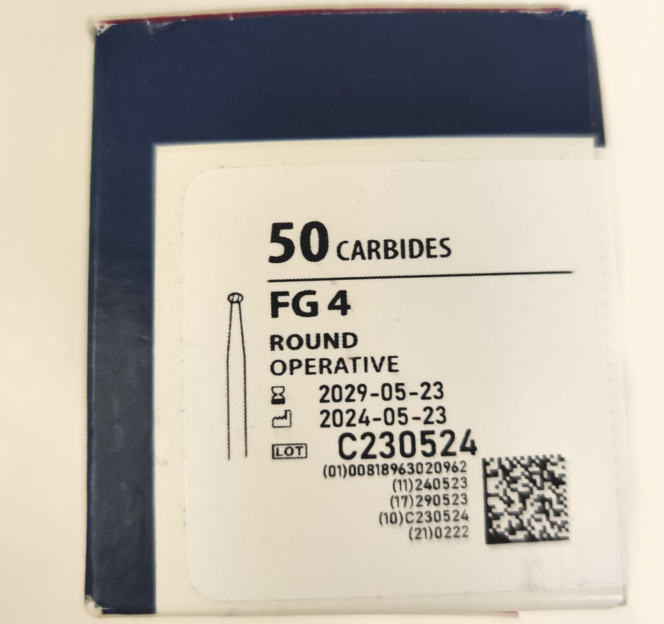 Microcopy NeoBurr FG 4 Carbide Bur Round Friction Grip (100burs) NEW