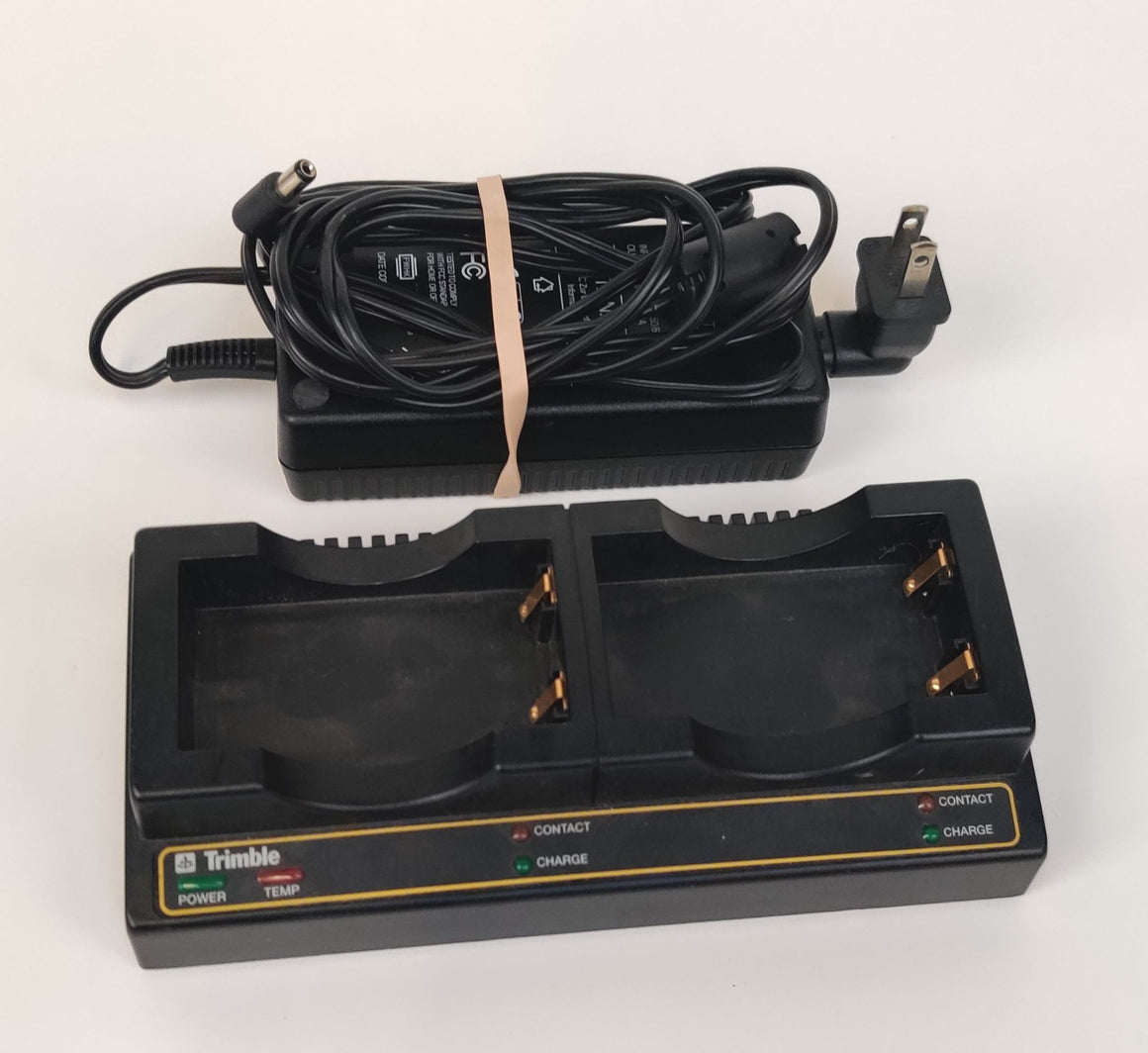 Trimble 5700 5800 R7 R8 GPS Dual Battery Charger Cradle w Power Supply Tested