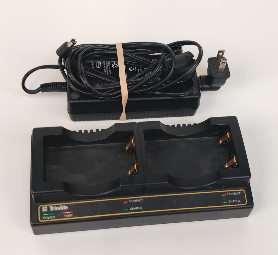 Trimble 5700 5800 R7 R8 GPS Dual Battery Charger Cradle w Power Supply Working