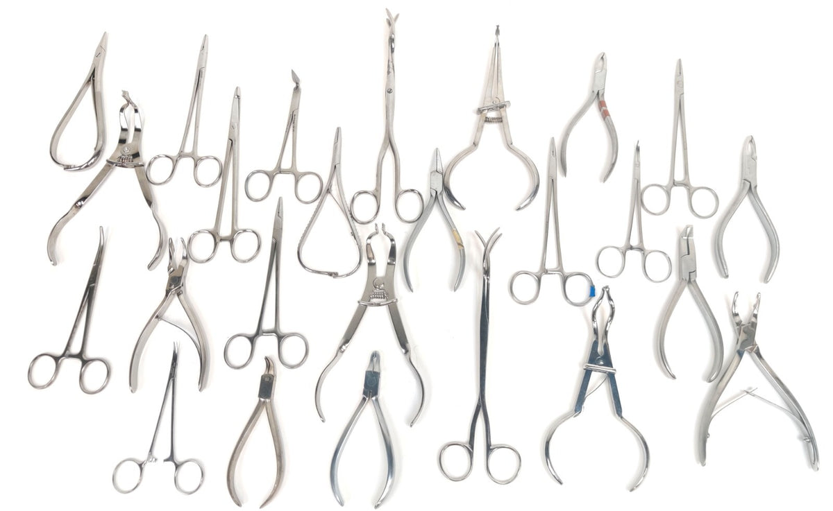 Lot x 25 Dental Scissors Set Forceps SS, Miltex, Misdom-F, Hu-Friedy, Dixon - 