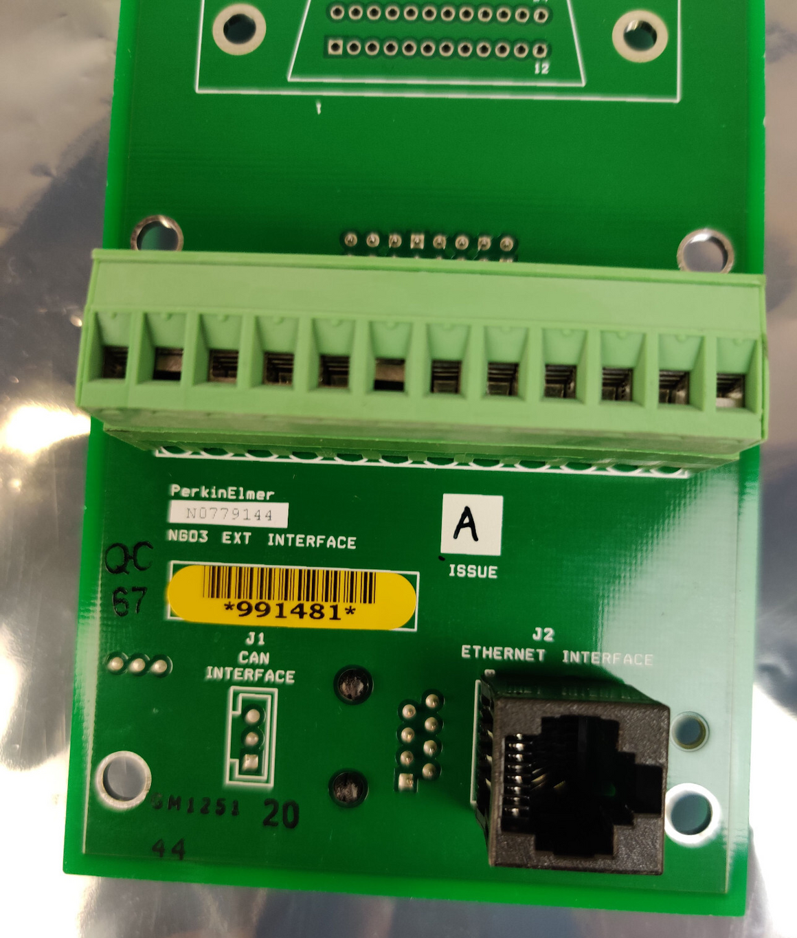 PerkinElmer Optima ICP OES N0779144 External Customer Interface PCB W/O IEEE