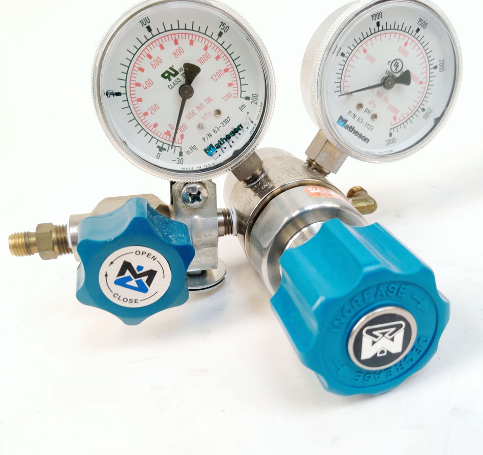 Matheson 3122-580 Dual-stage High Purity Gas Regulator CGA-580 Sciex API 3000