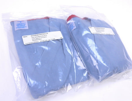 2X Medline Andelstat  610NTZXL-CA Reversible V-Neck Blue Operating Shirt Size XL