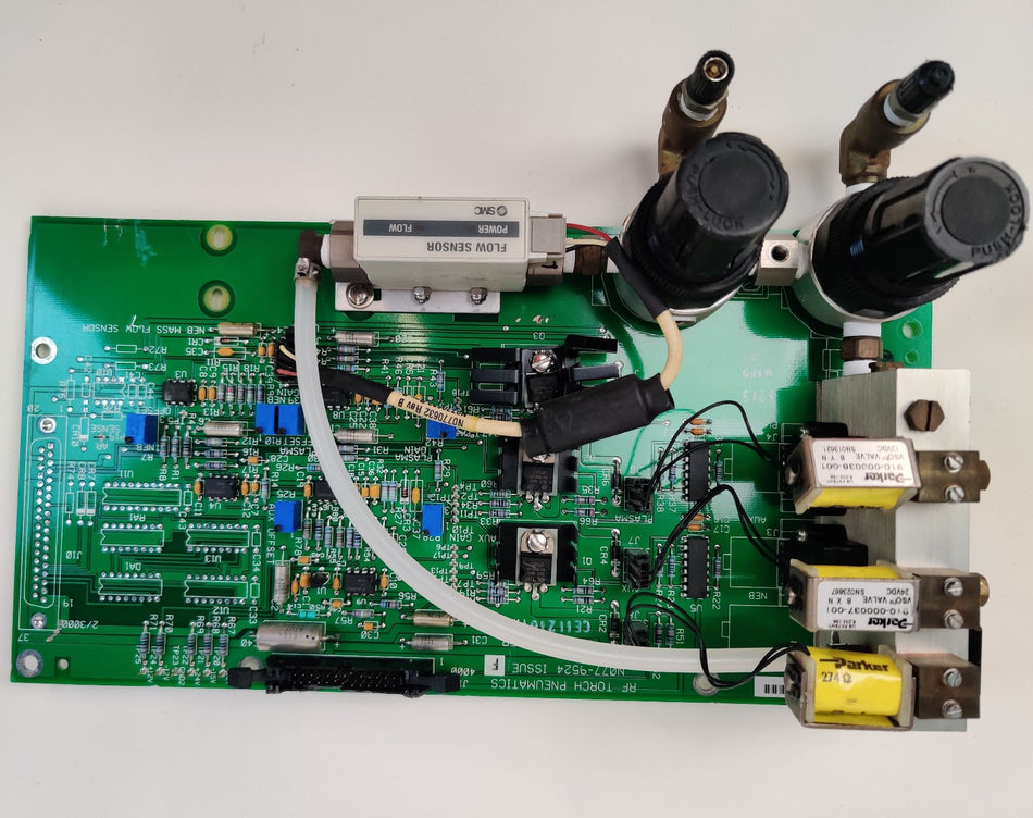 PerkinElmer Optima N077-9524 issue F RF Torch Pneumatics w SMC Flow Sensor
