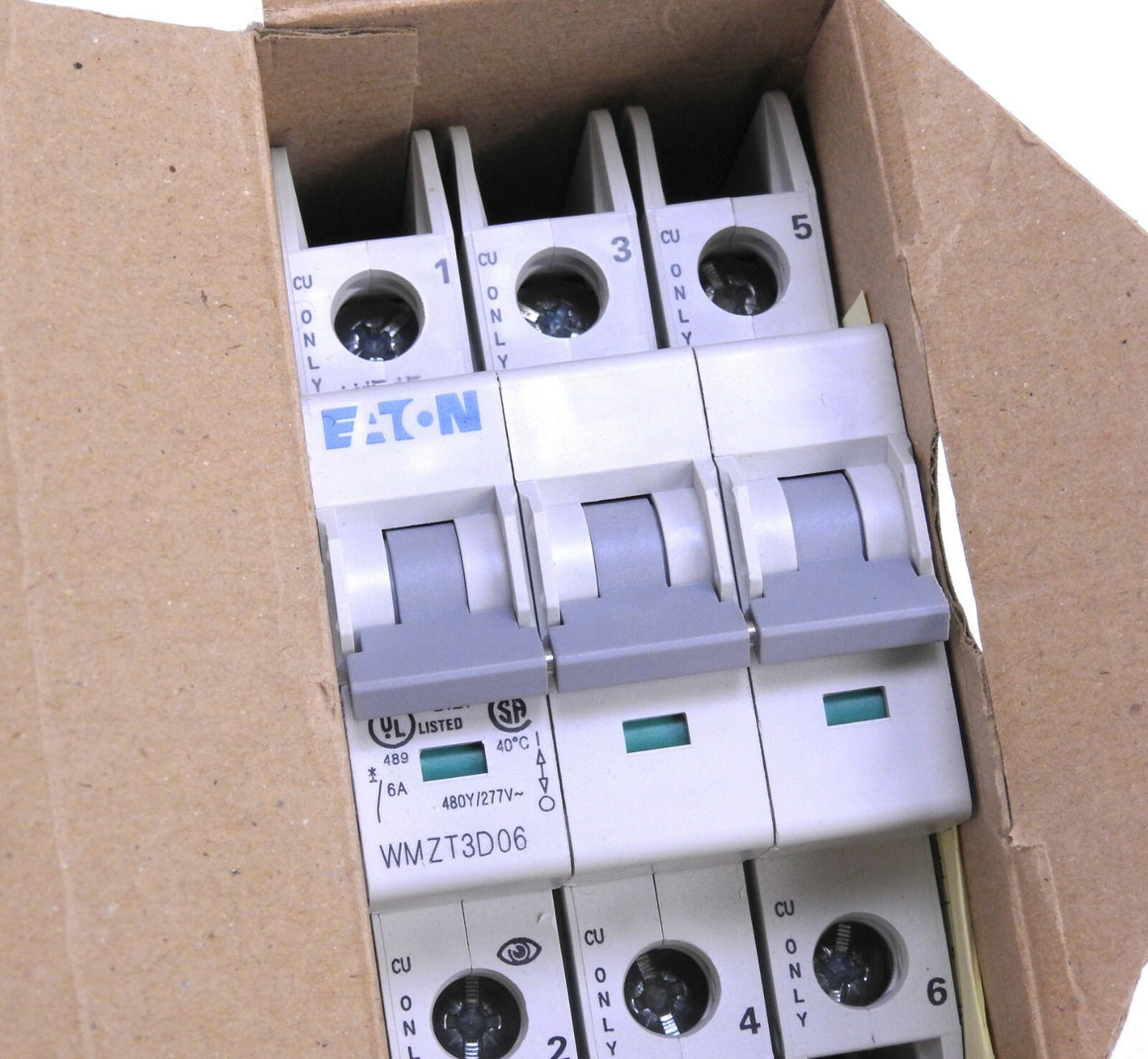 Eaton WMZT3D06 UL489 WMZT ,DIN Rail miniature circuit breaker,6 A,10 kAIC UL/CSA