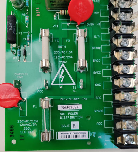 PerkinElmer Clarus 400 GC N6509084 501 Power Distribution Board Issue C