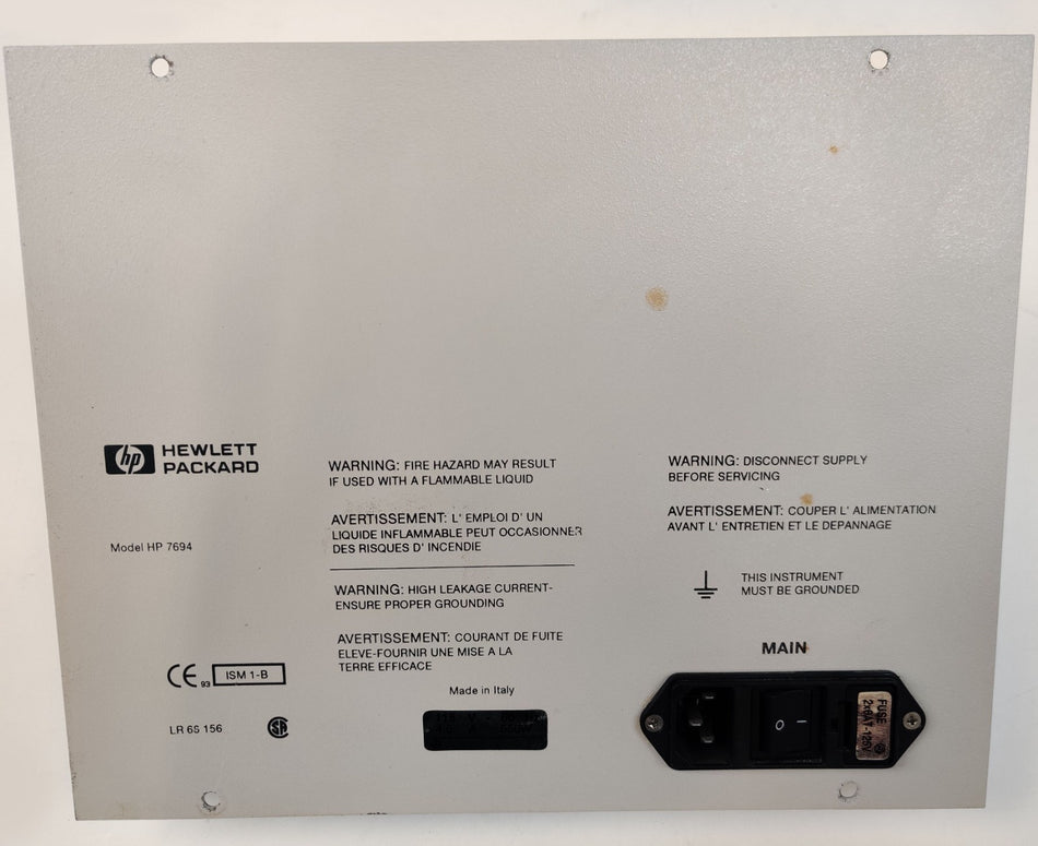Agilent HP 7694 Headspace Autosampler Power Board w Entry Module G1290A. Working