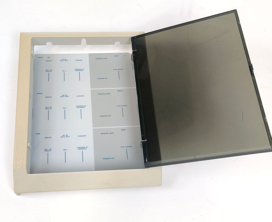 Varian 03-925213-01 Smoked Pneumatic Front Door w Bezel for CP-3800 GC