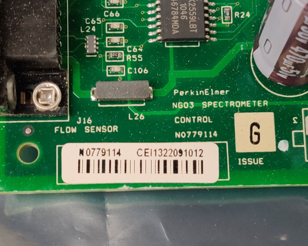 PerkinElmer NGO3 Spectrometer Control PCB N0779114 issue G w N515802 dotLink