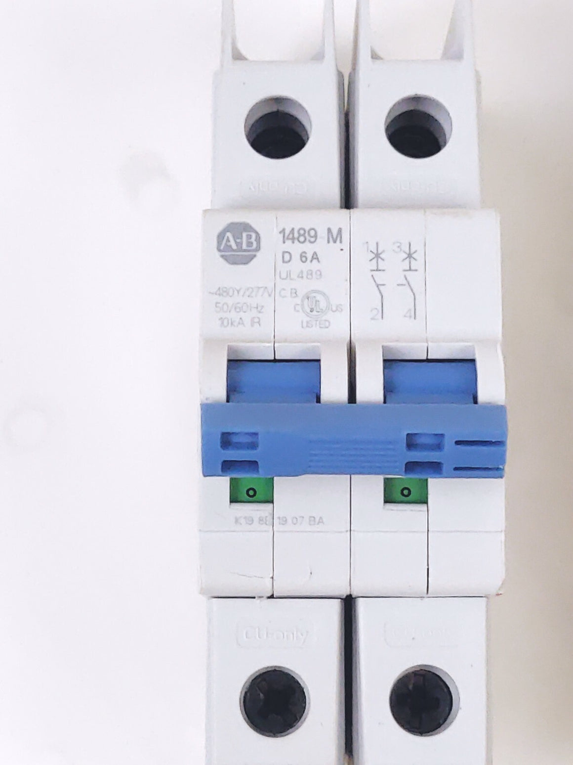 Allen Bradley 1489M Circuit Breaker 2 Pole 480Y/277V 50/60Hz 6A, 10A, 25A