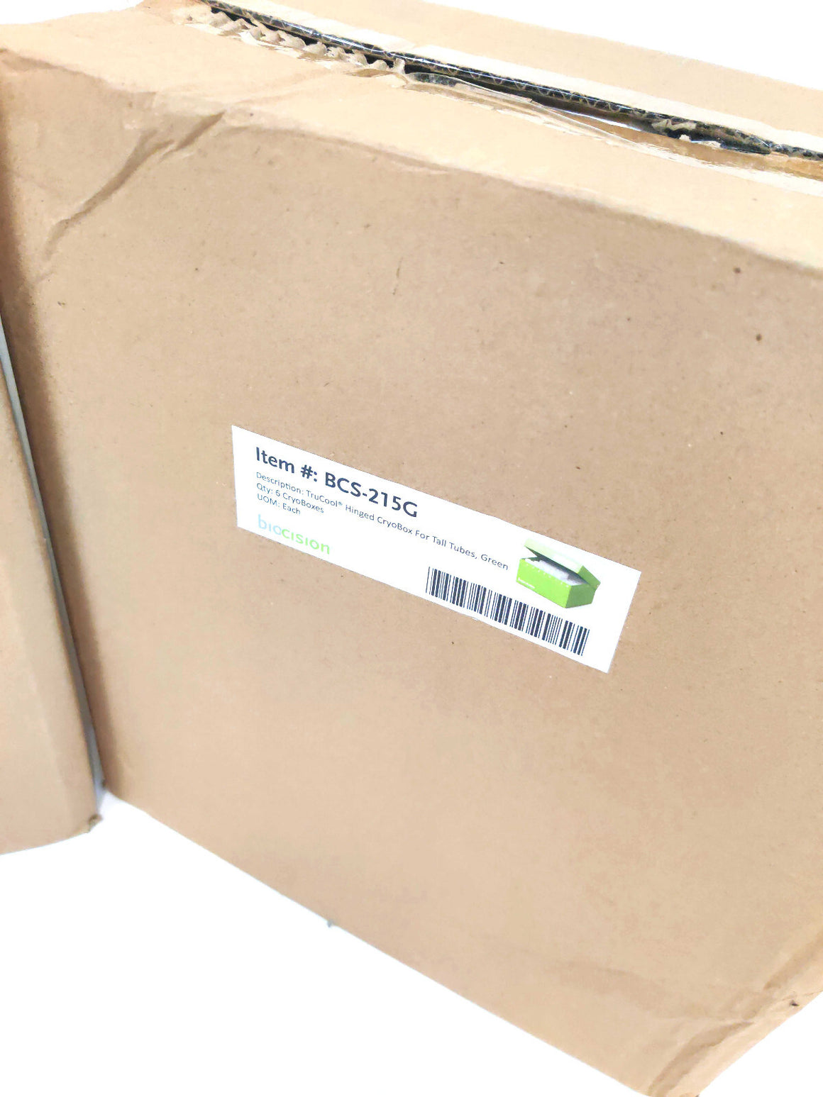 BioCision BCS-215G Hinged CryoBox Freezer Green 3.5inch 5ml 9x9 Array. 12 Boxes