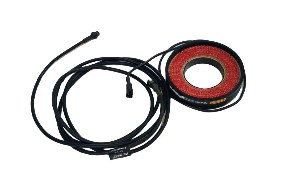 Keyence CA-DRR10F Machine Vision Illumination Red Light Ring w/ 2  Cable CA-D2