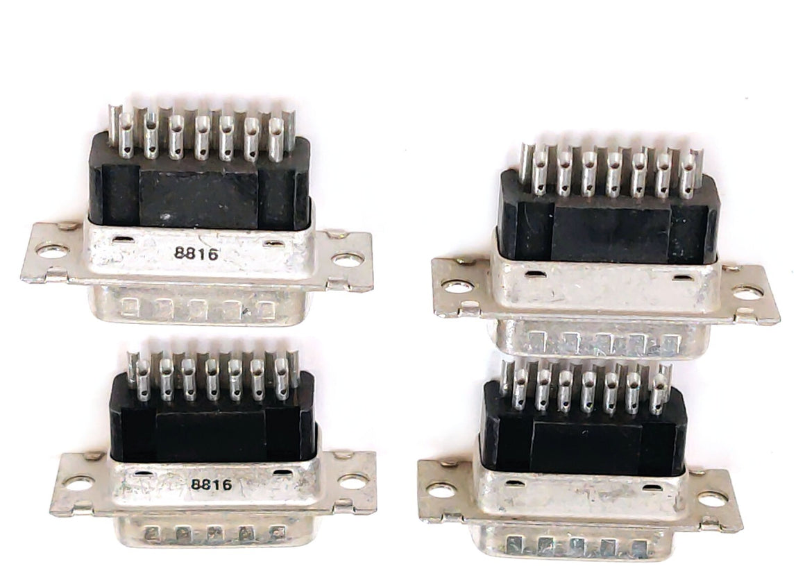 QTY: 4 AMP DB15 1-842921-9 D Sub Plug Male 15-Pin Connector