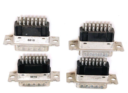 QTY: 4 AMP DB15 1-842921-9 D Sub Plug Male 15-Pin Connector