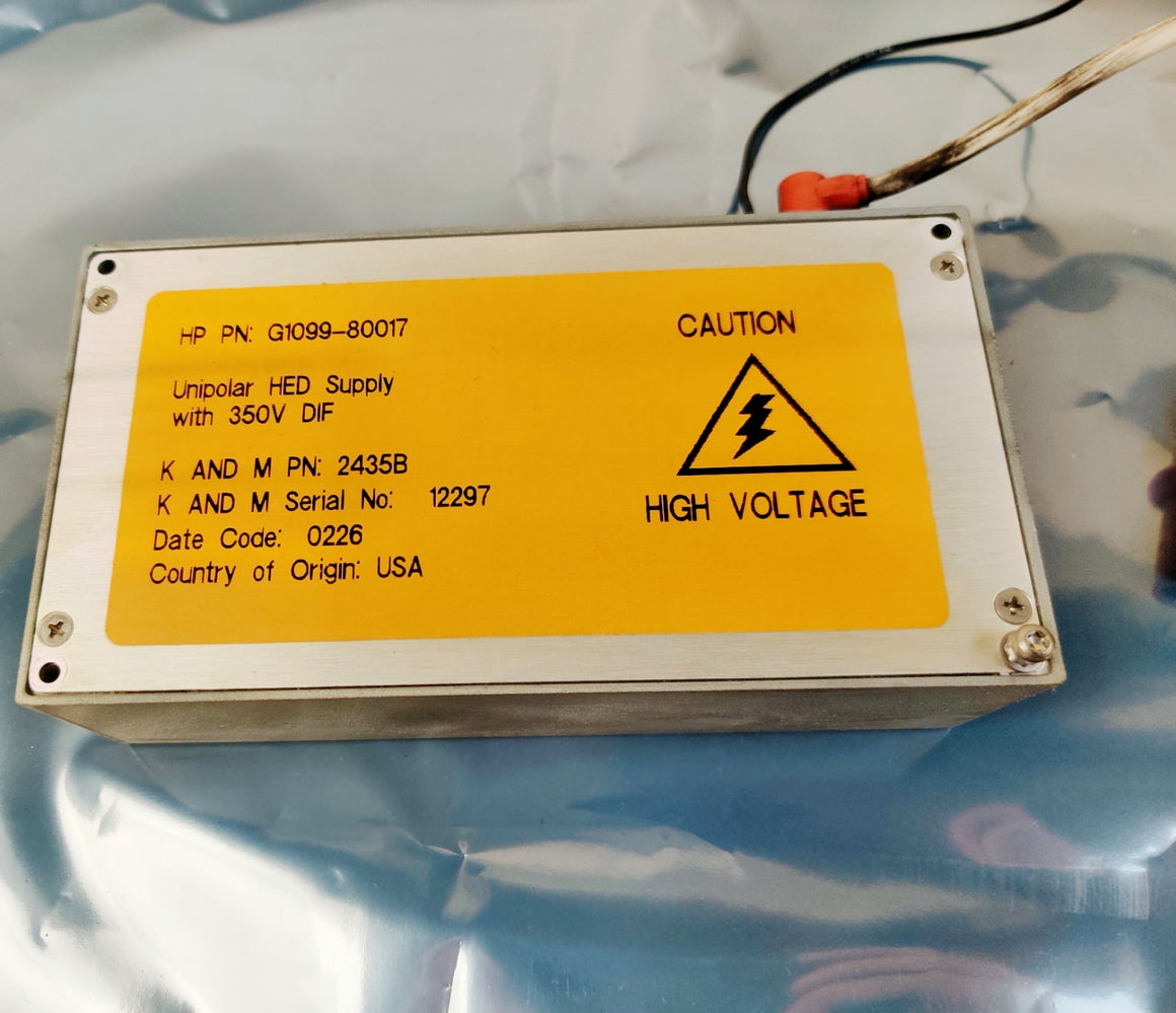 Agilent 5973 G1099-80017 -10kV Unipolar HED Power Supply w 350V DIF 2435B Tested