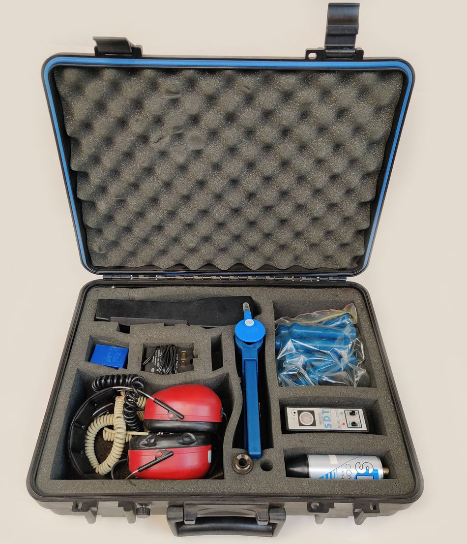 SDT 150 Ultrasonic Detector with Contact Probe, Extension Rods, and Accessories
