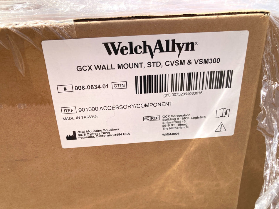 Welch Allyn GCX Wall Mount Kit  008-0834-01 for Connex Patient Monitor, VSM 300