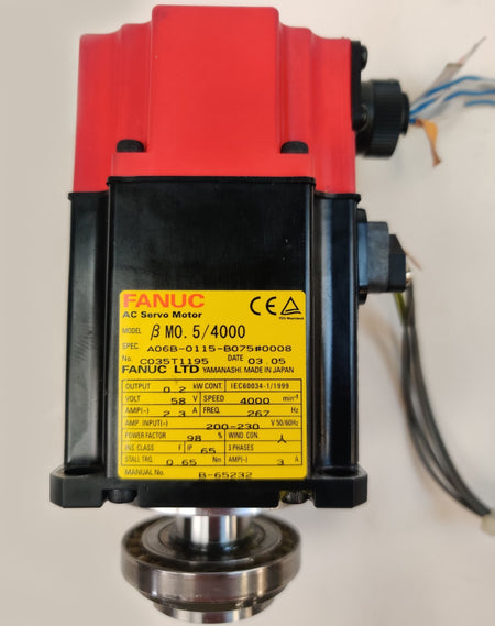 Fanuc BM0.5/4000 Servo Motor A06B-0115-B075#0008 Robot LR Mate 200iB Tested