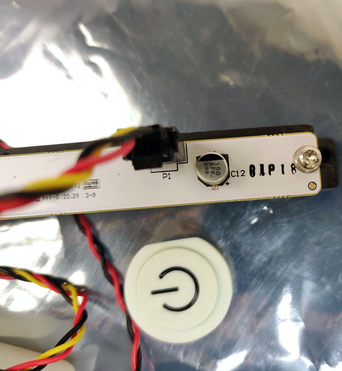 PerkinElmer 2400 GC/MS N6409052 Power Button Assembly