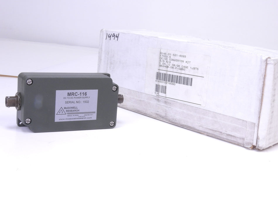 MyCybermarkets.com MRC-116 fuente de alimentación CC-CC 15.4VDC HUMVEE RHC-31 Tacter-31 ordenadores RHC