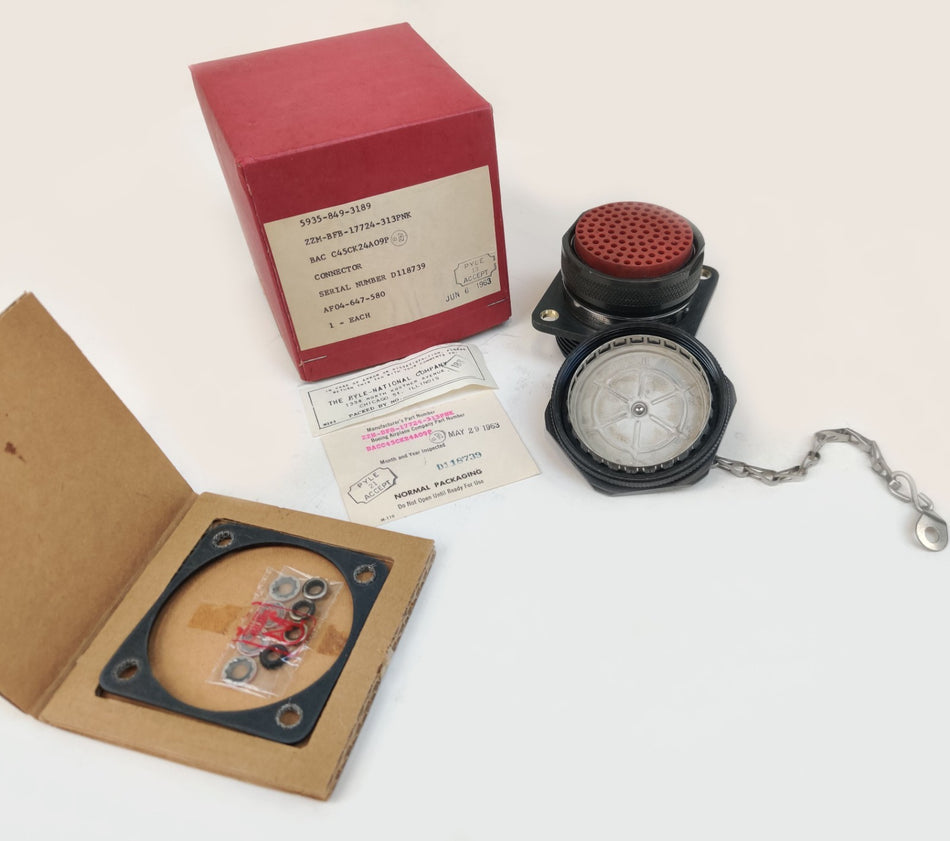 Amphenol 100 Position Circular Mil Spec Connector 3" BACC45 Boeing compare D38999