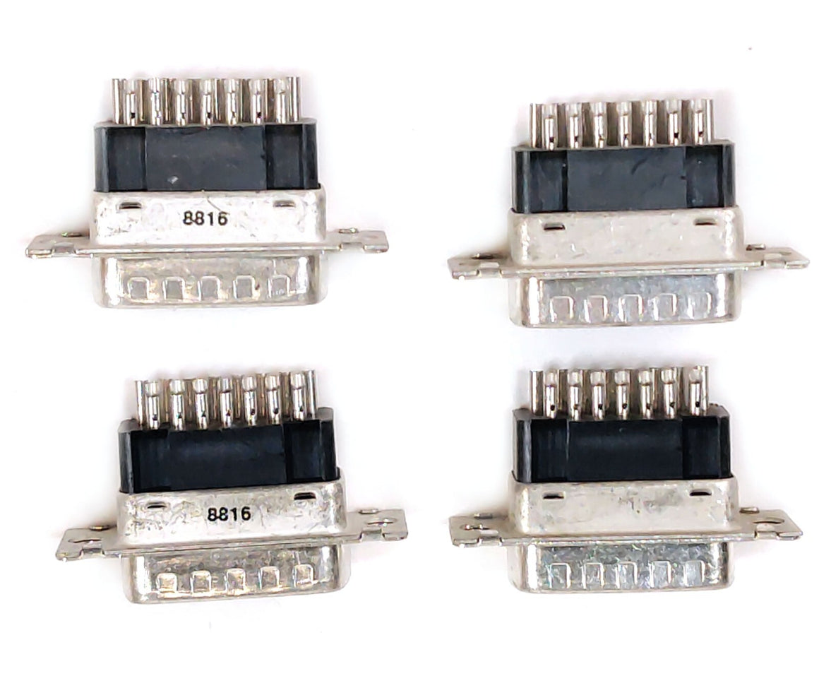 QTY: 4 AMP DB15 1-842921-9 D Sub Plug Male 15-Pin Connector