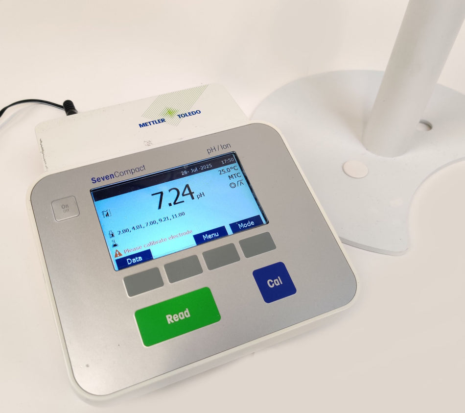 Mettler Toledo S220 SevenCompact pH/Ion Benchtop Meter w Electrode Arm