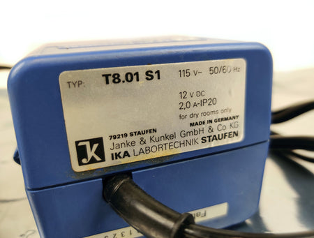 IKA Labortechnik T8.01 S1 Power Supply Unit 12V for T8 Ultra-Turrax Homogenizer
