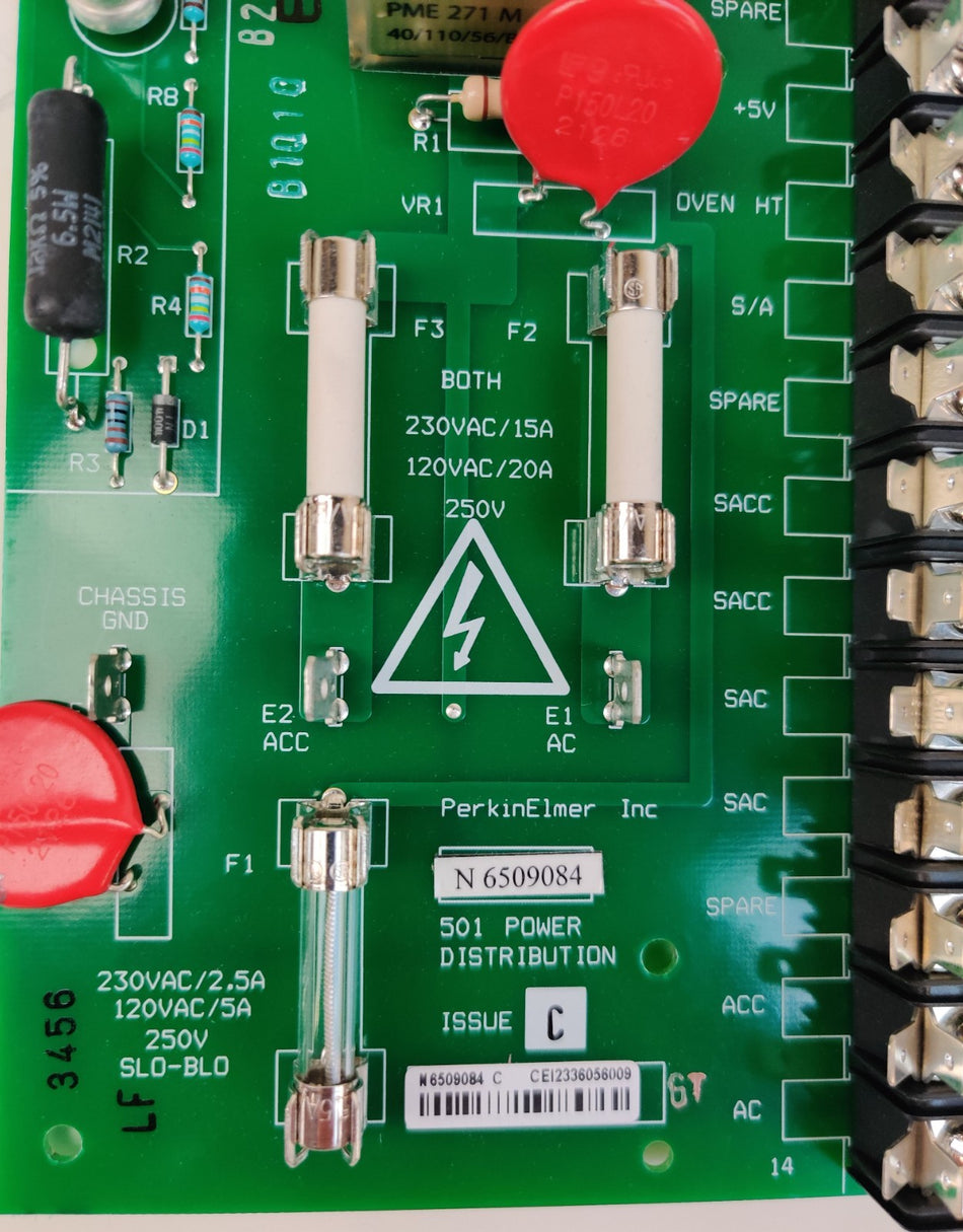 PerkinElmer Clarus 400 GC N6509084 501 Power Distribution Board Issue C