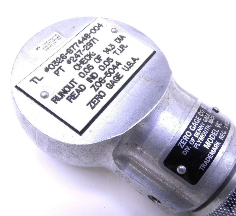 Zero Gage Model VC Z08-1959 1/2" NPT Runout thread Sweep Gage, 0.25 mm Dia