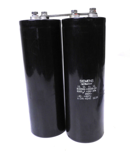Siemens 6000uF Bank Capacitor 2x B43564-U4608-Q4 350V
