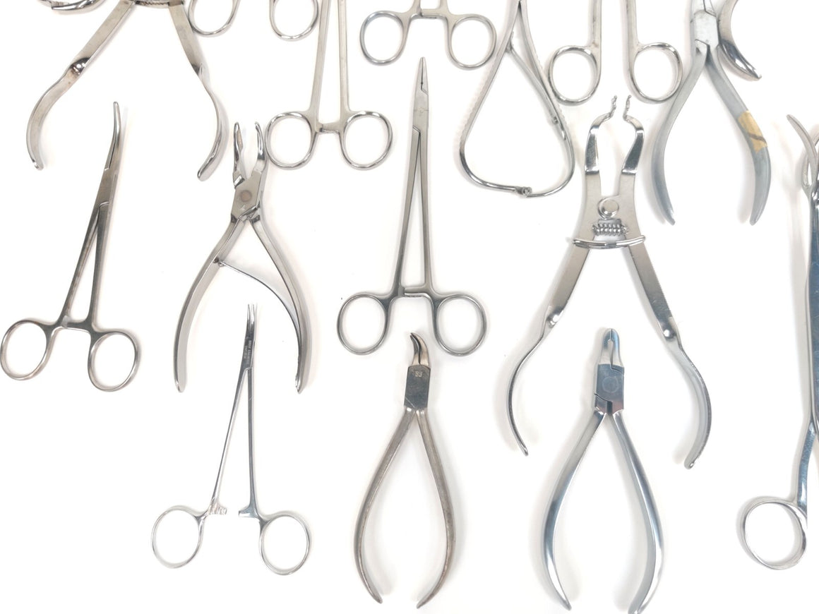 Lot x 25 Dental Scissors Set Forceps SS, Miltex, Misdom-F, Hu-Friedy, Dixon - 