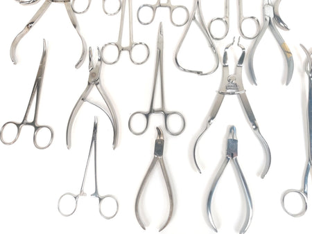 Lot x 25 Dental Scissors Set Forceps SS, Miltex, Misdom-F, Hu-Friedy, Dixon - 
