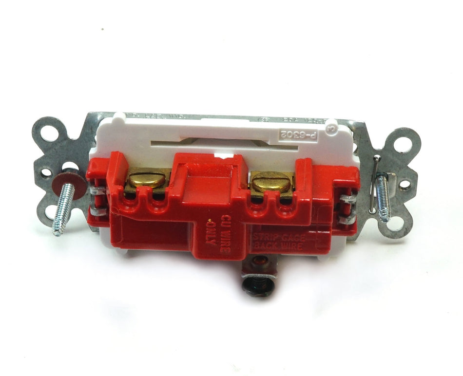 Hubbell Inc, Hubbell HBL2121WA Single Pole Rocker Wall Switch 20A 120/277V, White