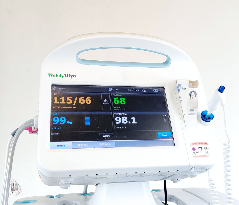 Welch Allyn Connex Vital Signs Monitor 6000 WIFI EMR 65MTXX, SpO2 Masimo, Extras