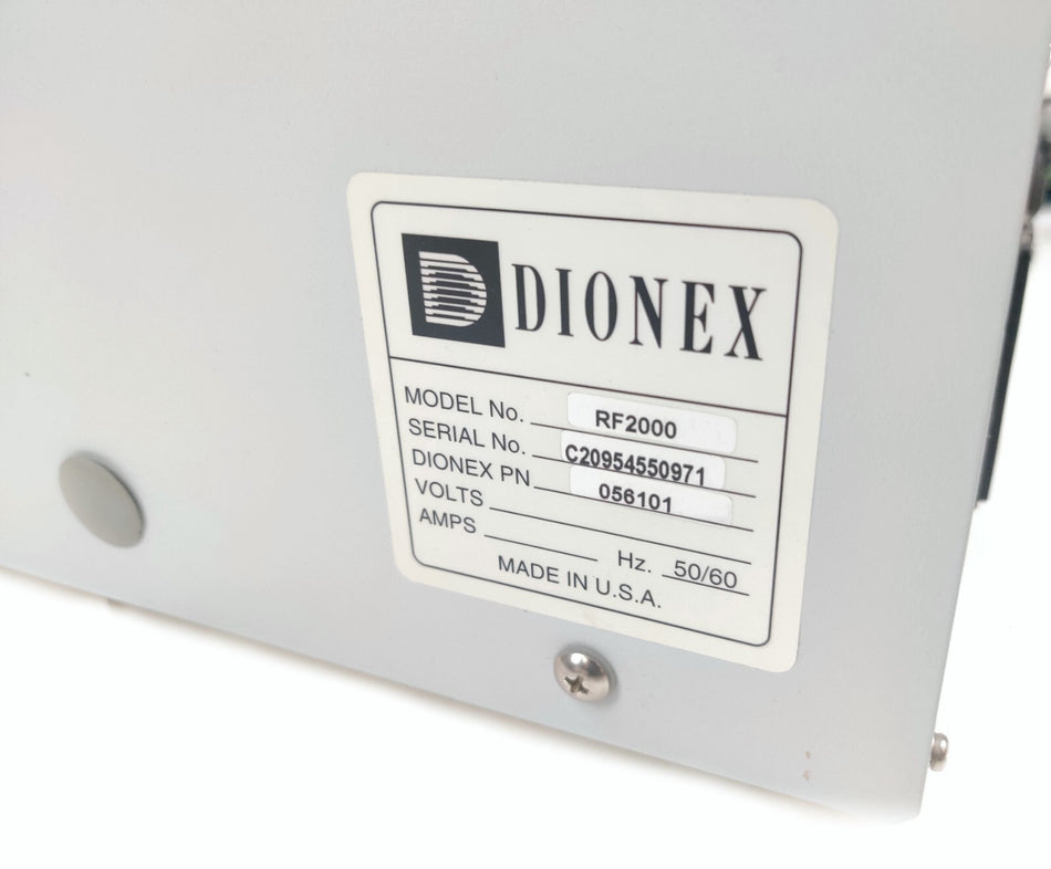 Dionex RF-2000 HPLC Detector Fluorescence 200-650 nm w/ Working Xenon Lamp