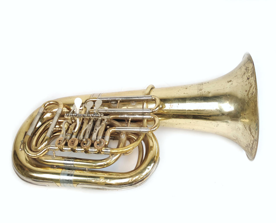 Meinl Weston Bbb Tuba 4/4 Rotary Valve Yellow Brass. Model 25 1960's SN 408669
