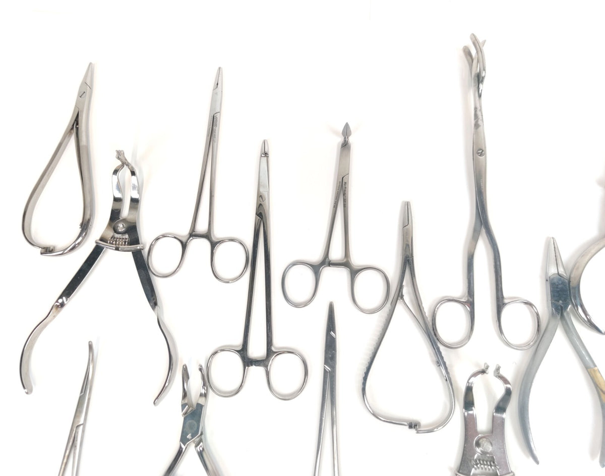 Lot x 25 Dental Scissors Set Forceps SS, Miltex, Misdom-F, Hu-Friedy, Dixon - 