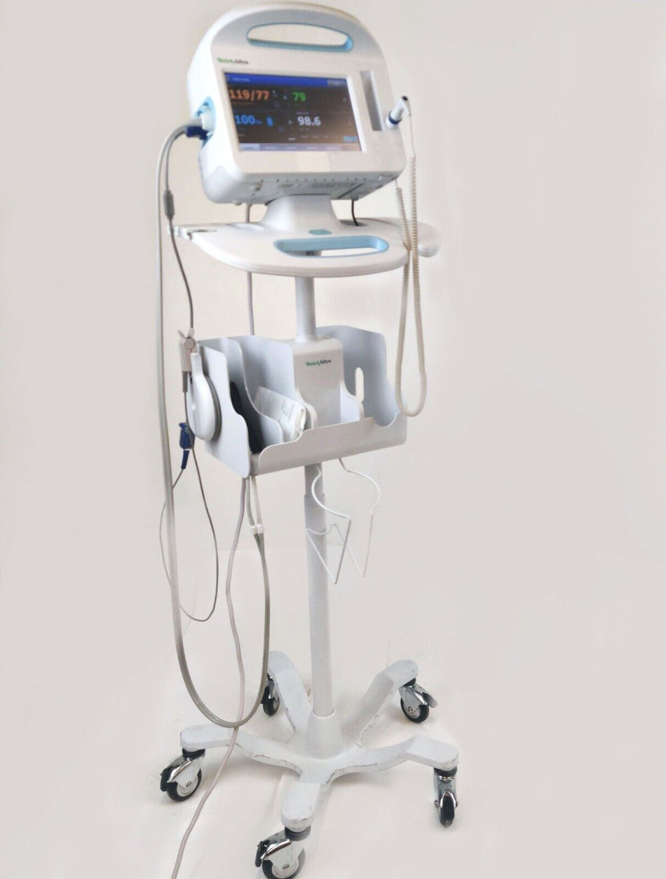 Welch Allyn Connex 6000 Vital Signs Monitor 65NTXX, Nellcor SPO2, Cuff & Stand