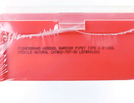 Set of 6 10uL Low Retention Fit Filtered Tip Extended Racket Sterile 96/Box