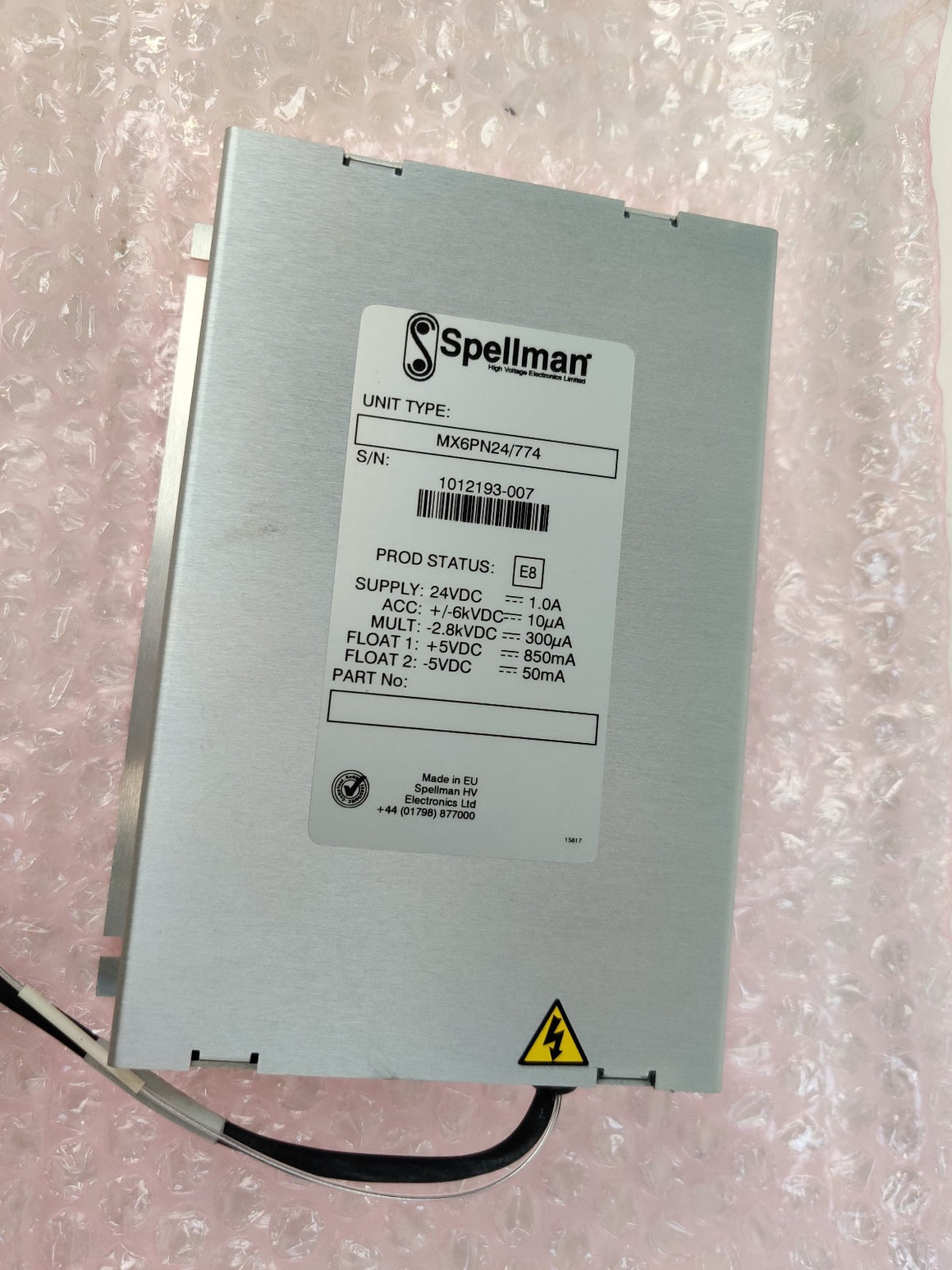 Spellman 6kV Switching Power Supply DC-DC 10uA Mass Spectrometry MX6PN24/774 NEW