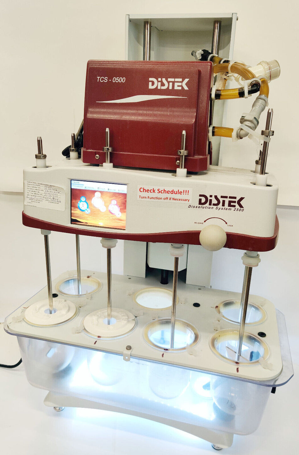 Distek 2500 Dissolution Test System w TCS-0500, Vessels, Calibrated & Working