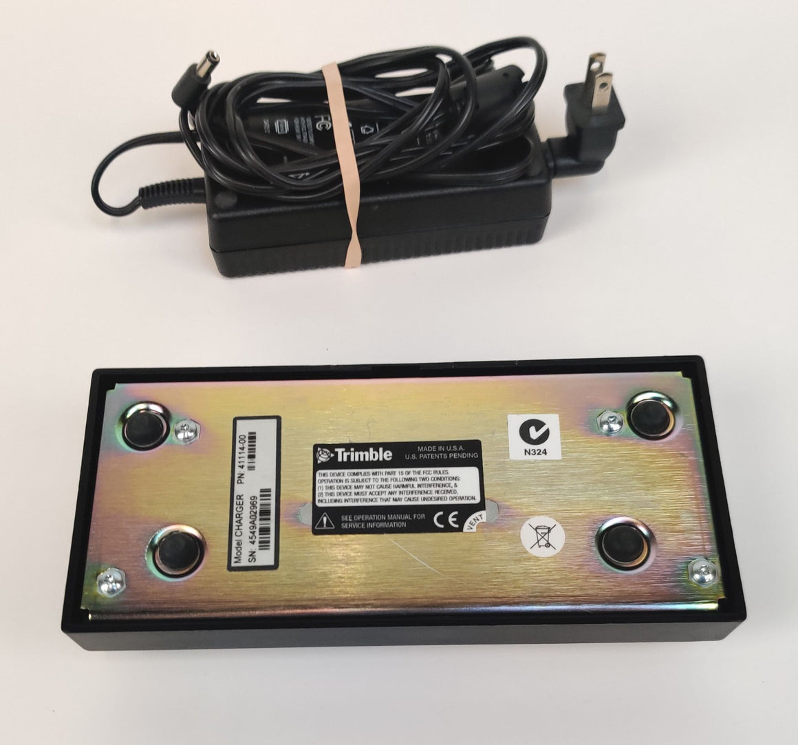 Trimble 5700 5800 R7 R8 GPS Dual Battery Charger Cradle w Power Supply Tested