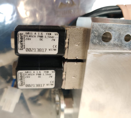Bruker Microflex MALDI TOF Manifold w/ Burkert 6011 1.6bar FKM 24VDC 2W Working