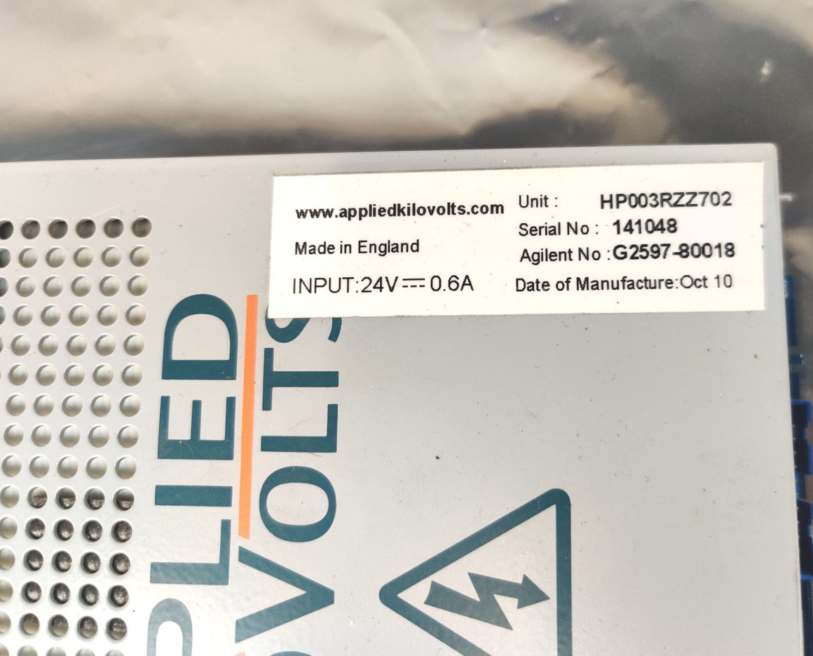 Applied Kilovolts HP003RZZ702 3kV Power Supply 24V 0.6A Agilent TOF 6200 Tested