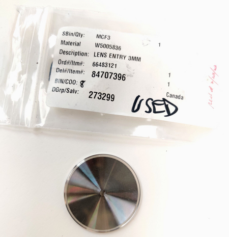 PerkinElmer Nexion IPC-MS W5005836 Ion Lens Entry 3MM