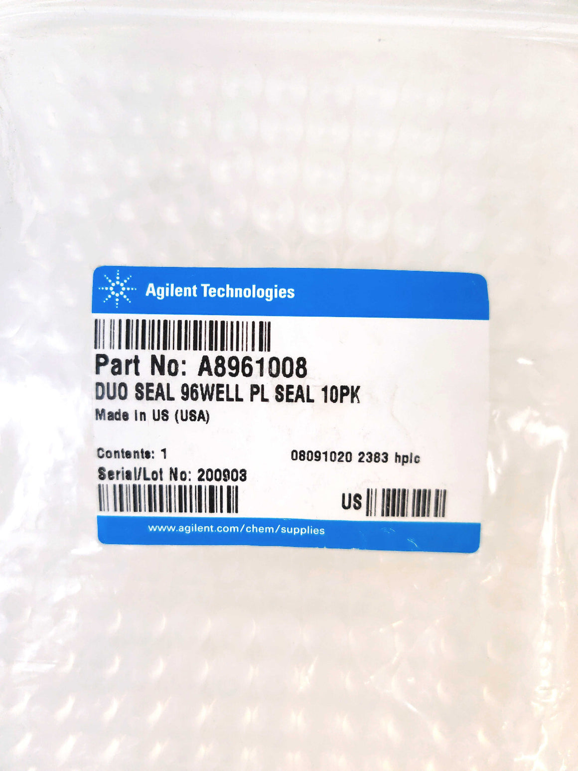 Agilent Captiva ND and ND A8961008 DuoSeal 96 96-well plate seals 10/pk