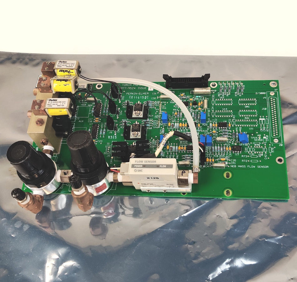 PerkinElmer Optima N077-9524 issue G RF Torch Pneumatics w SMC Flow Sensor