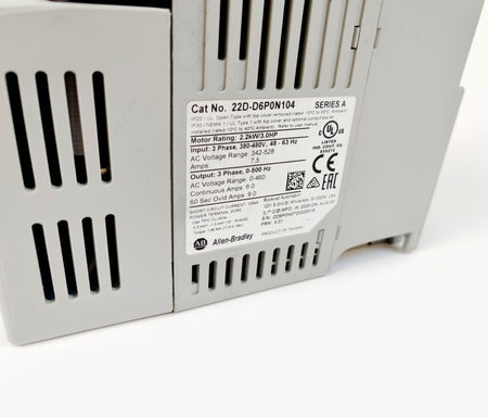 Allen Bradley 3 HP AC Drive PowerFlex 40P 22D-D6P0N104 ser A 380-480VAC MFD 2020
