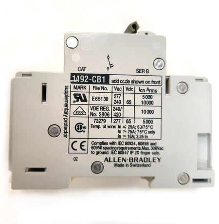 Allen Bradley 1492-CB1 G020 G030 G100 G150 ser B Circuit Breaker 1 Pole
